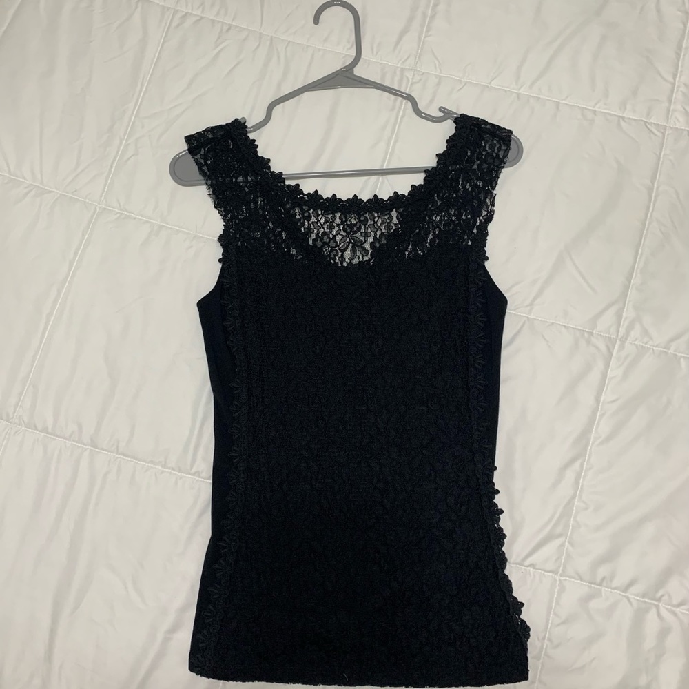 Black lace size S Express top